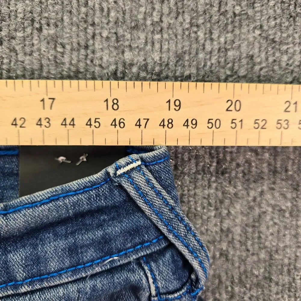 True Religion Rocco Relaxed Skinny Jeans 36x32 (38x32) Blue Medium Wash Moto